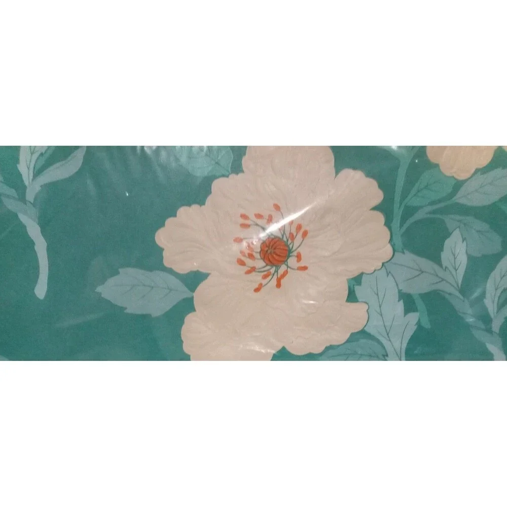 Vintage Hallmark Birthday Wrapping Paper 2 Sheet 1 Ft. X 28 Inches Green White